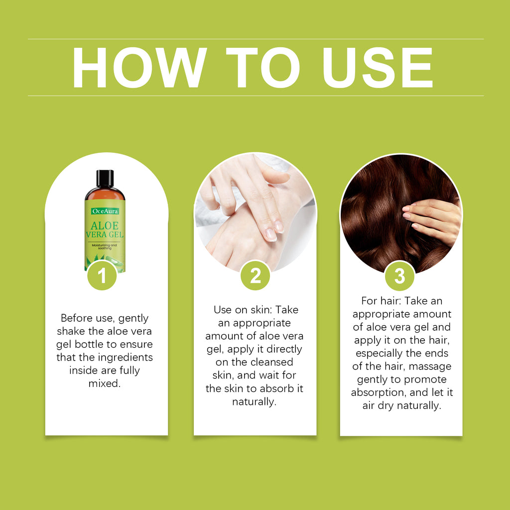 Le gel d'aloe vera hydrate la peau vous pouvez mettre sur les cheveux, tissage, perruque, le corps et le visage.