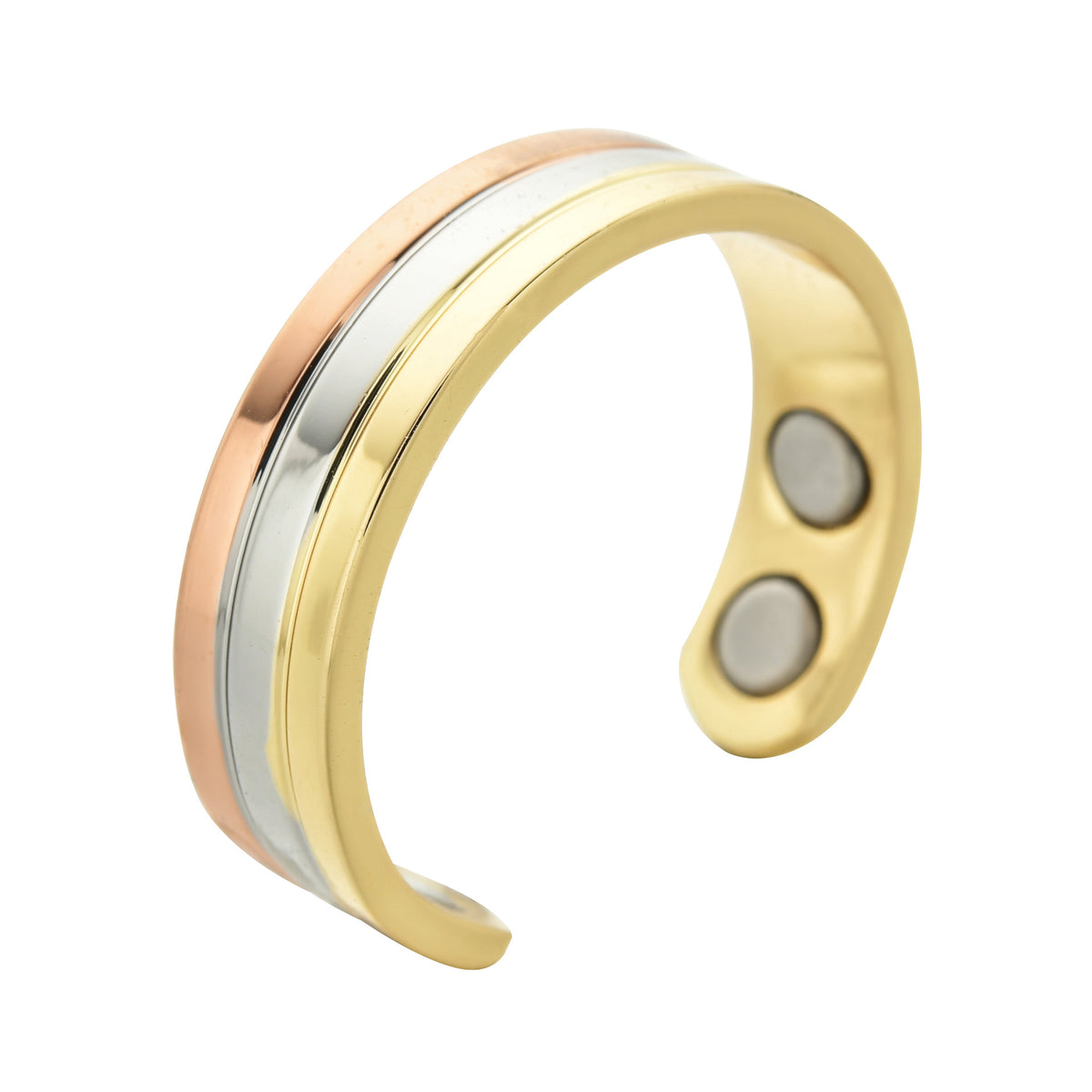 Bague magnétique de santé en pur cuivre, bague ouverte créative aux tons rose et multicolores.