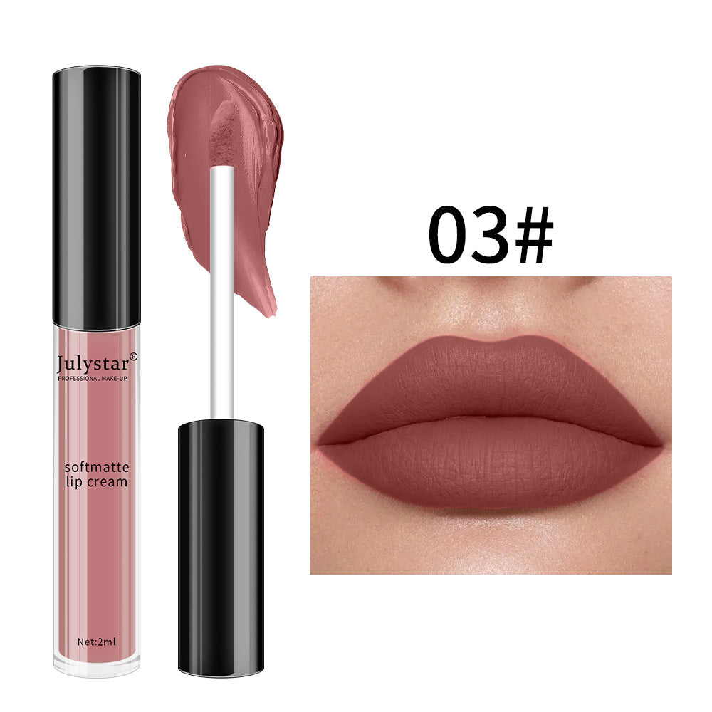 brillo labial mate dulce, labial líquido hidratante mate de larga duración