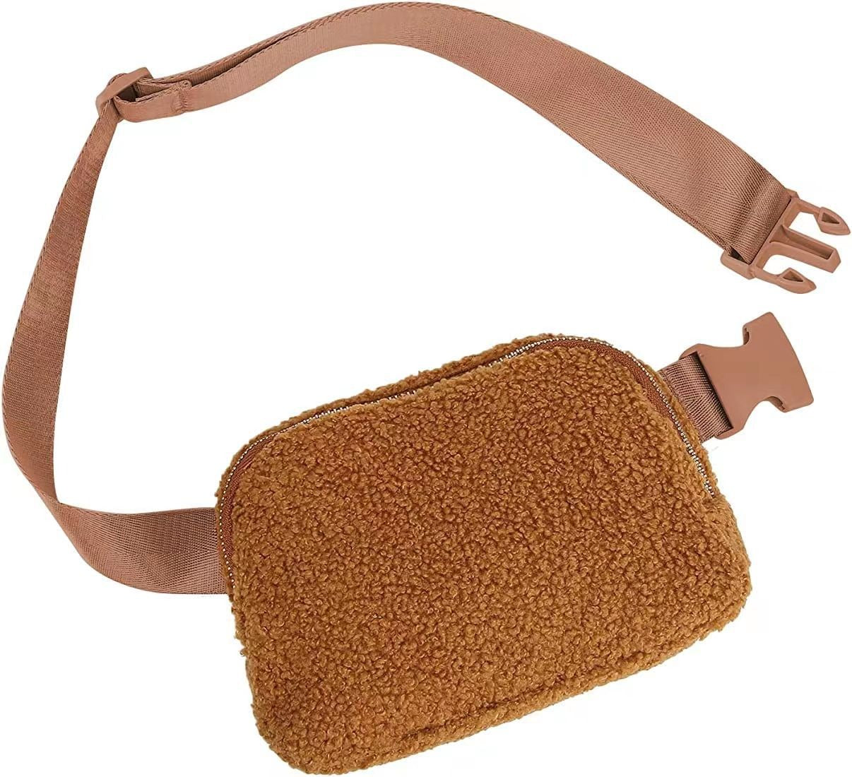 Bolso de peluche elegante para mujer, riñonera deportiva, bolso mensajero, bolsa de deporte exterior para mujeres.