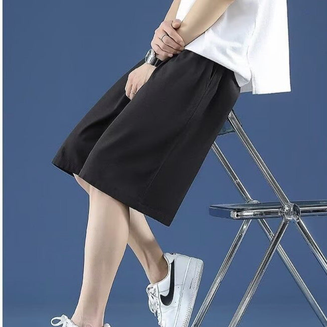 Breathable thin basketball sports five quarter pants for summer