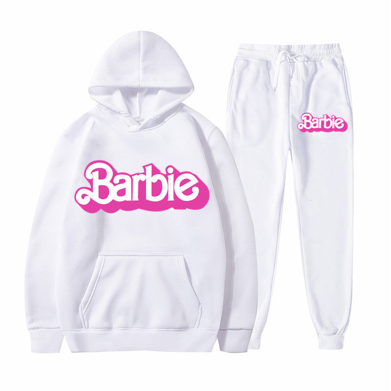 29.10 USD - Men's and Women's Printed Hooded Casual Sweatshirt Set