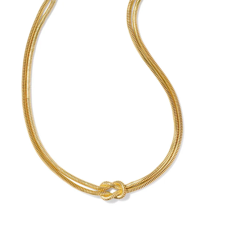 14,46 USD - Collier noué en acier titane