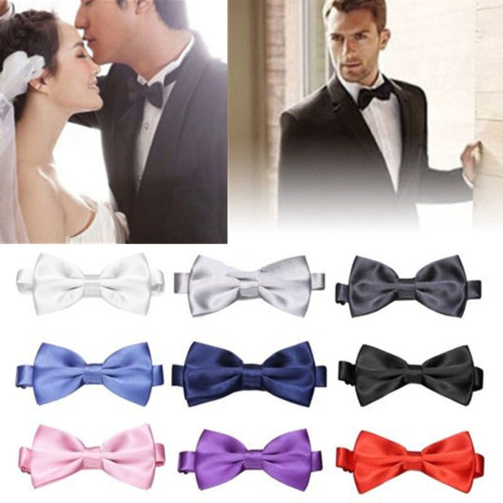 12.43 USD Nœud papillon homme, 1 pièce, style classique, en satin, idéal pour smoking, mariage ou soirée. Motif papillon ajustable.