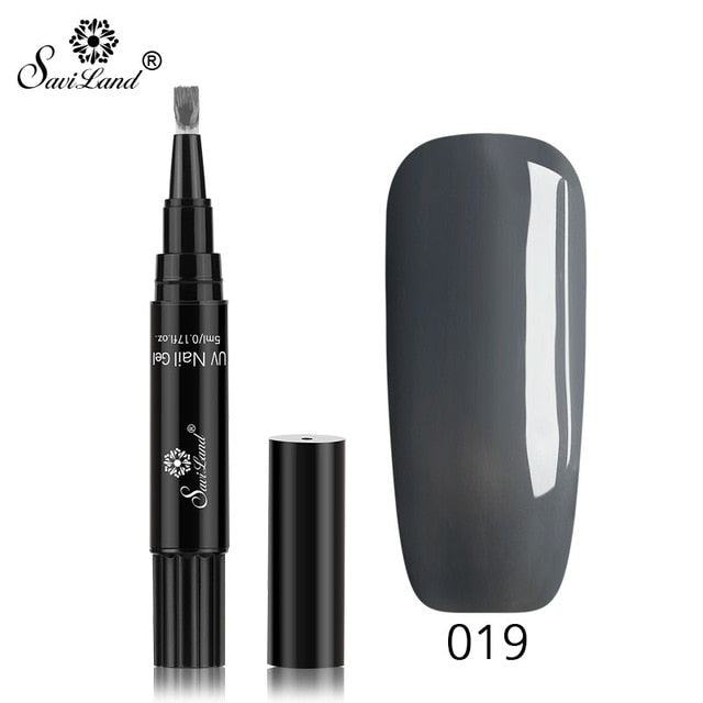 15.12 USD - Saviland 3-in-1 New Gel Nail Polish Pen: Glitter, Easy Application, 60 Colors, UV Hybrid Gel Polish, Easy to Use.