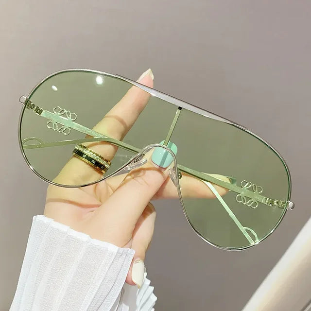 USD 16.28 - One Piece Metal Sunglasses, Large Frame One Piece Sports Glasses, Windproof Cycling Sunglasses, Top Sunglasses for Men and Women