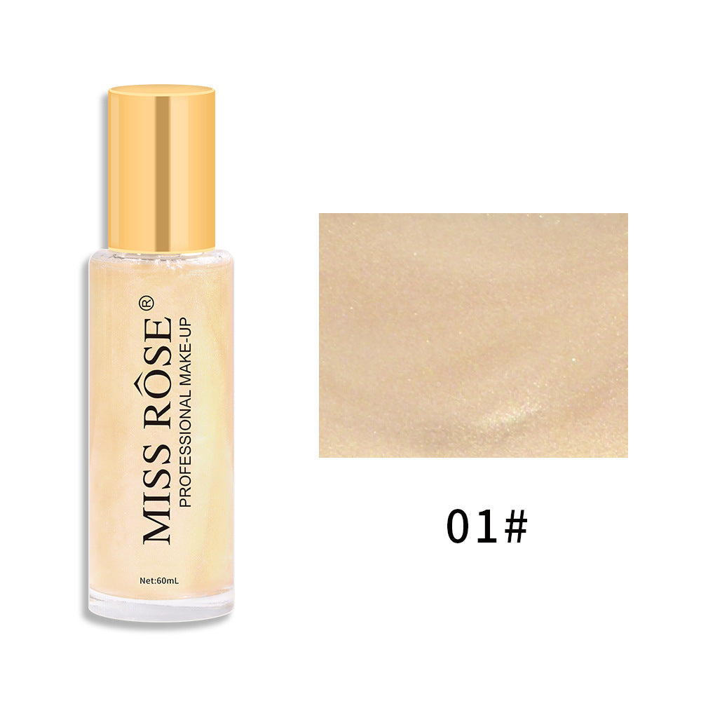 Spray corporal líquido con brillantina Quicksand, resistente al agua y al sudor, sin necesidad de maquillaje, nacarado, iluminador y realzador.