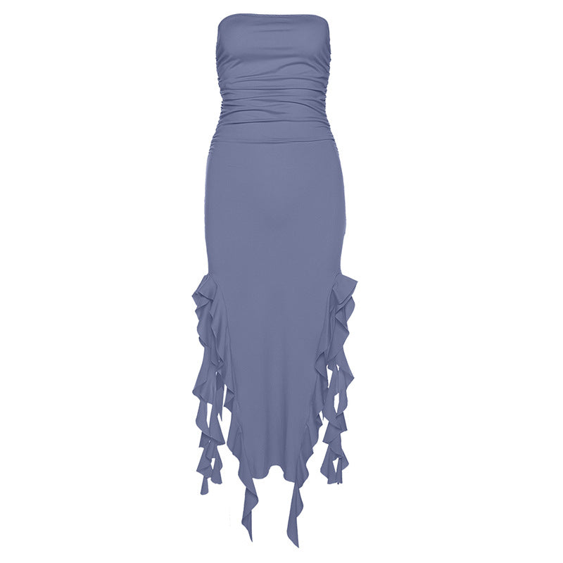 $25.62 - Strapless Asymmetric Bodycon Dress