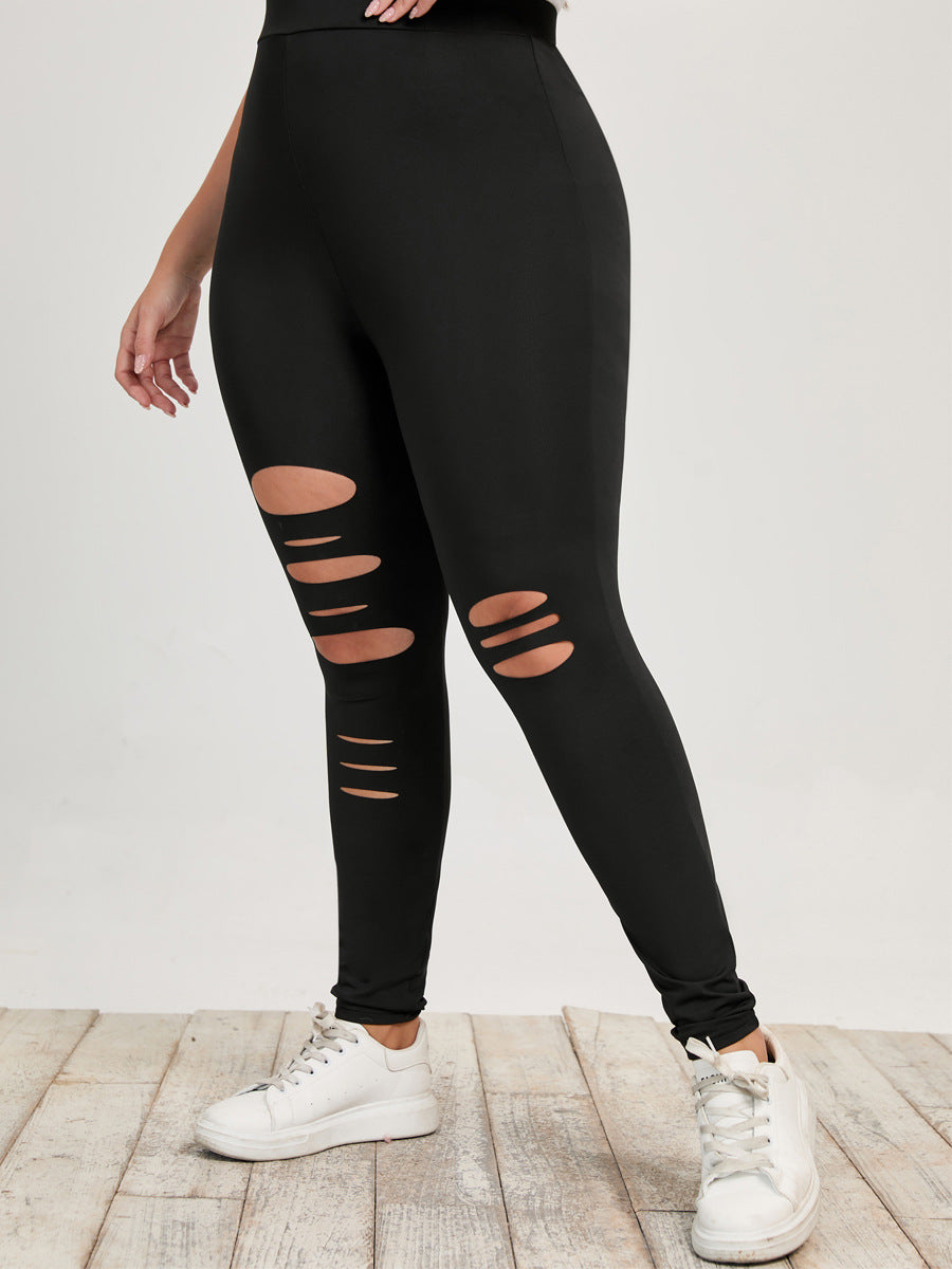 Fat Girl's Large Hole Bottomed Pants