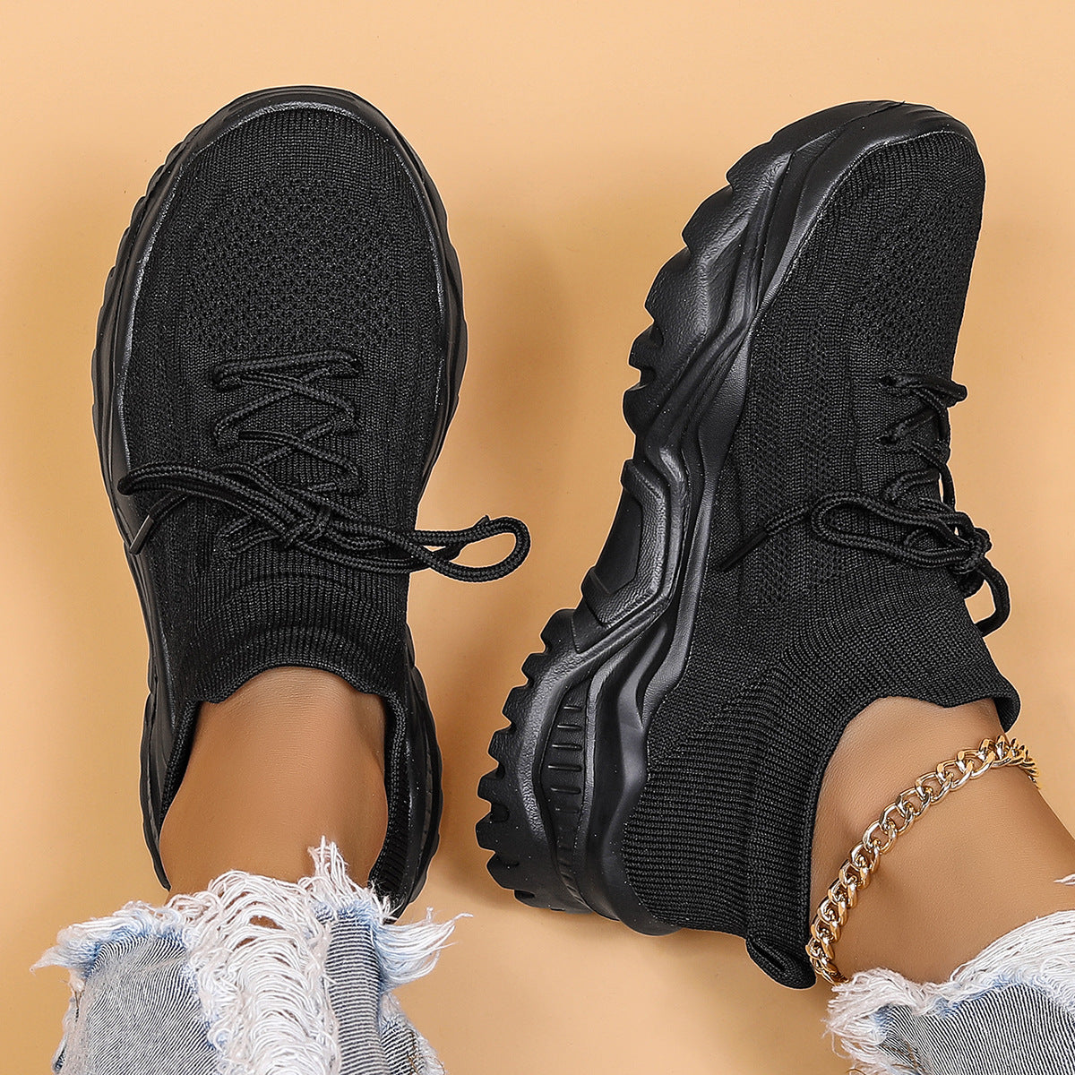 Women's Sports Shoes Breathable Fly Woven Socks Shoes Lazy People One-Step Comfortable Shoes