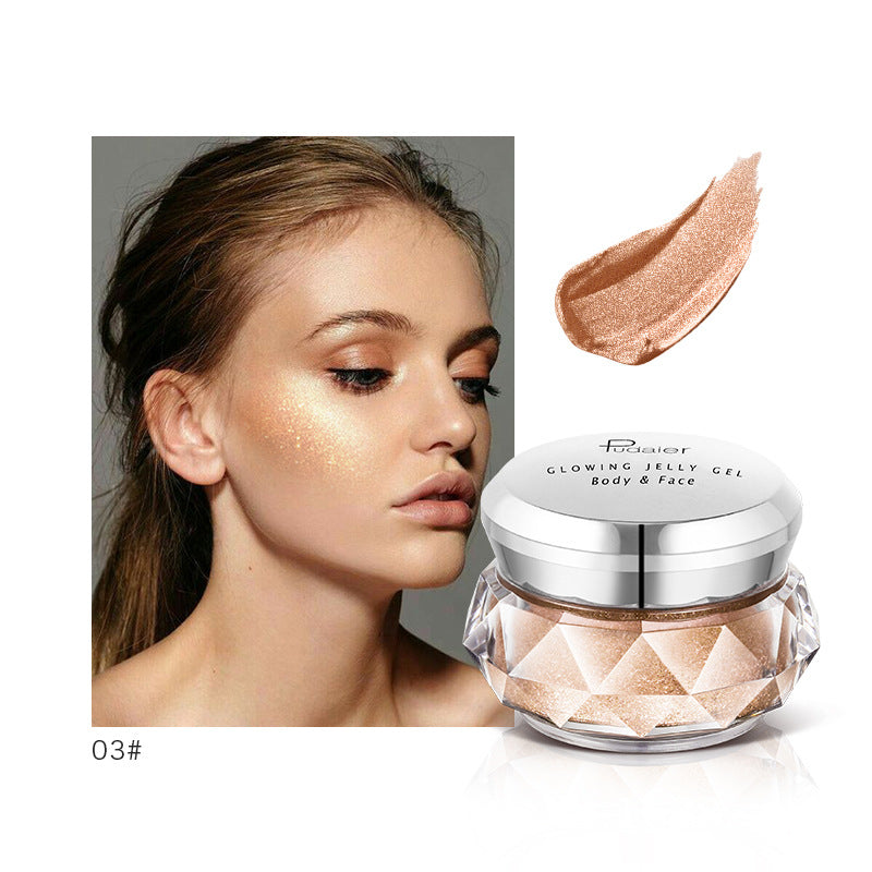 Iluminador, gel iluminador facial y corporal Pudaier Jelly Gel, sombra de ojos sirena