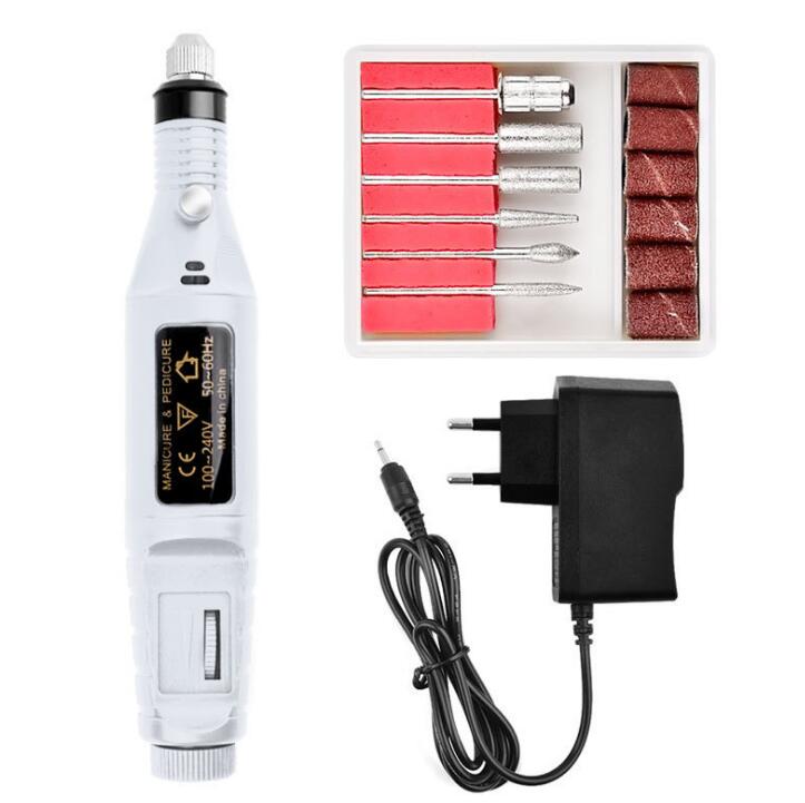 Electric Nail Drill Kit, Gel Nail Remover Machine, Nail Art Tool Kit, Pen, Nail File, Sanding Bands