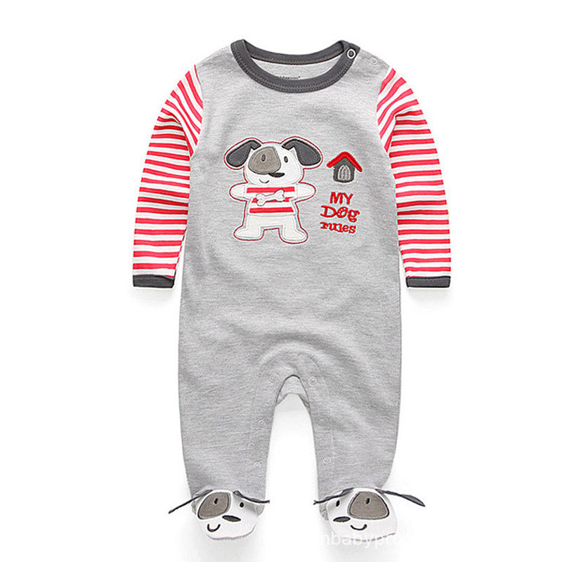 15.13 USD Combinaison bébé en pur coton à double boutonnage pour nouveau-né, vêtements pour enfants à porte fermée