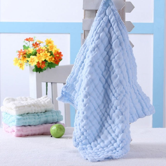12.79 USD Serviette de bain bébé 100 % coton gaze, unie, ultra douce et très absorbante, idéale pour les nouveau-nés.