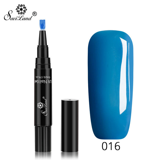 15.12 USD - Saviland 3-in-1 New Gel Nail Polish Pen: Glitter, Easy Application, 60 Colors, UV Hybrid Gel Polish, Easy to Use.