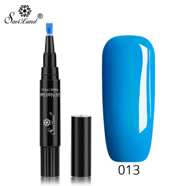 15.12 USD - Saviland 3-in-1 New Gel Nail Polish Pen: Glitter, Easy Application, 60 Colors, UV Hybrid Gel Polish, Easy to Use.