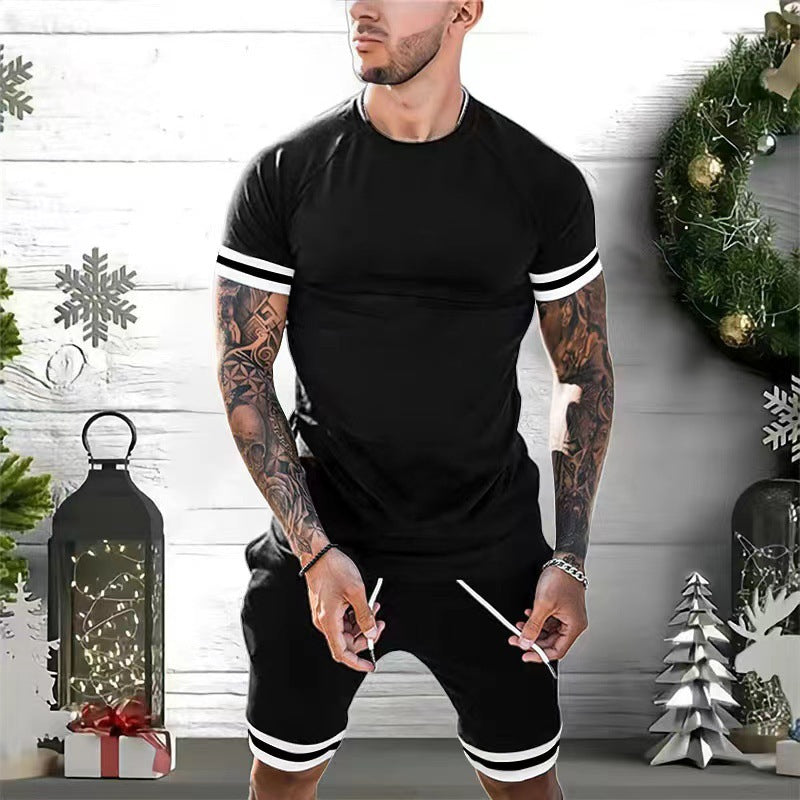 Ensemble deux pièces sport et loisirs : short à manches courtes