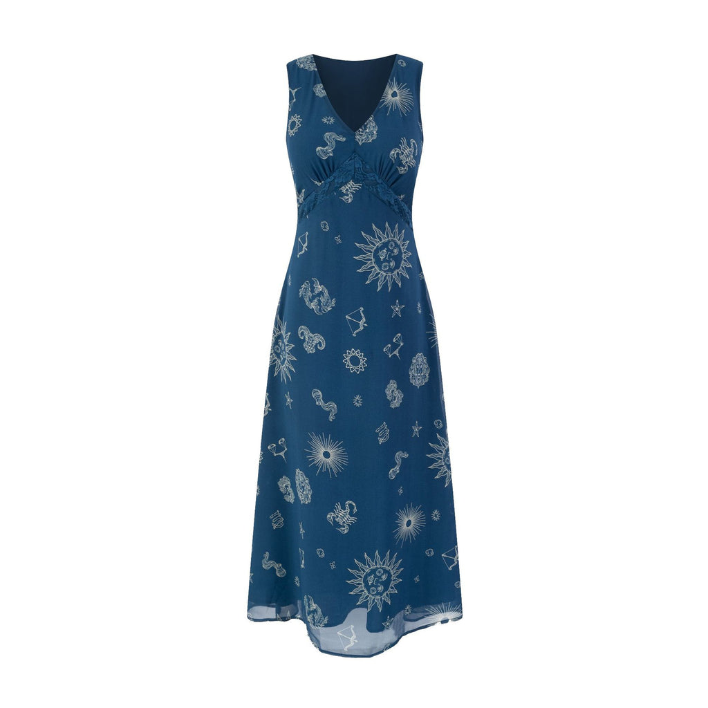 Robe imprimée sexy à col en V