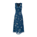 Robe imprimée sexy à col en V