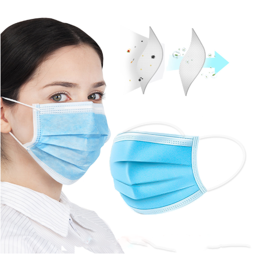 17.45/29.11 USD - 1pc Disposable 3-Layer Anti-Dust Face Mask, Face Protective Mask, Medical Surgical Dust Mask, Earloop