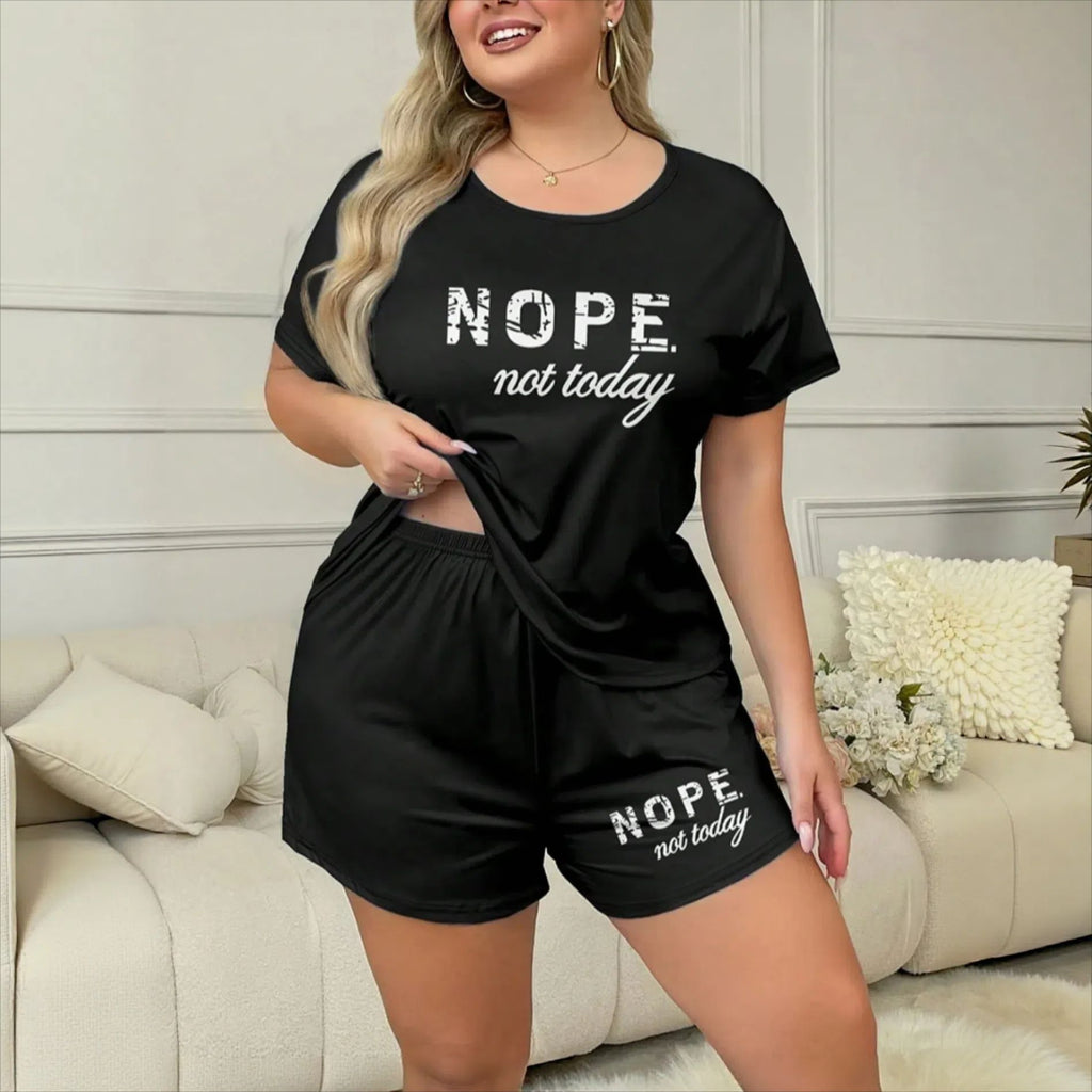 Ensemble de vêtements d'intérieur imprimé lettres, tendance été