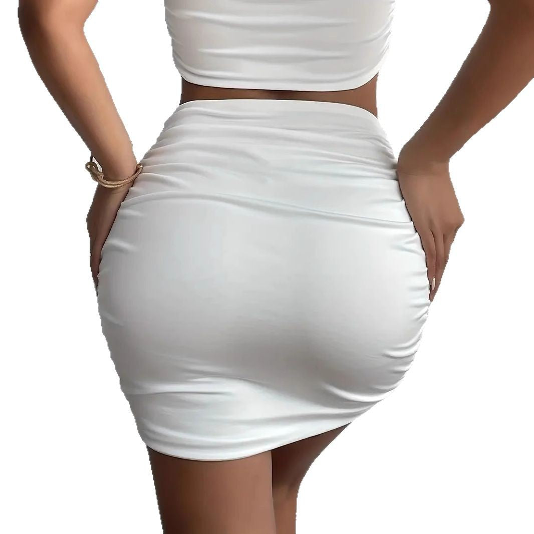 15,72 USD - jupe courte sexy asymétrique à découpes au niveau des hanches