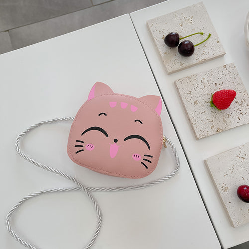 New cute children's shoulder bag, made of PU, with cartoon design. Ideal for girls and as a coin purse for kindergarten or babies.