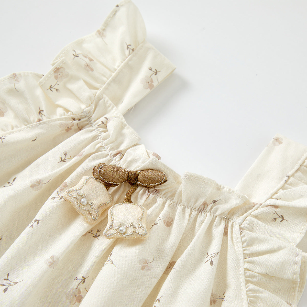 Ensemble deux pièces à motifs floraux pour filles, tenue d'été légère, style décontracté et tendance
