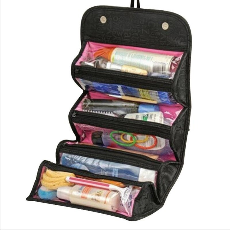 17,47 USD - Trousse de toilette, trousse de maquillage Roll-N-Go, organisateur grande capacité et multifonctionnelle