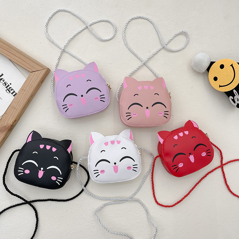New cute children's shoulder bag, made of PU, with cartoon design. Ideal for girls and as a coin purse for kindergarten or babies.