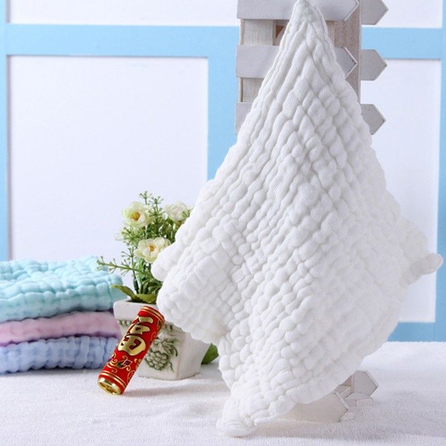 12.79 USD Serviette de bain bébé 100 % coton gaze, unie, ultra douce et très absorbante, idéale pour les nouveau-nés.