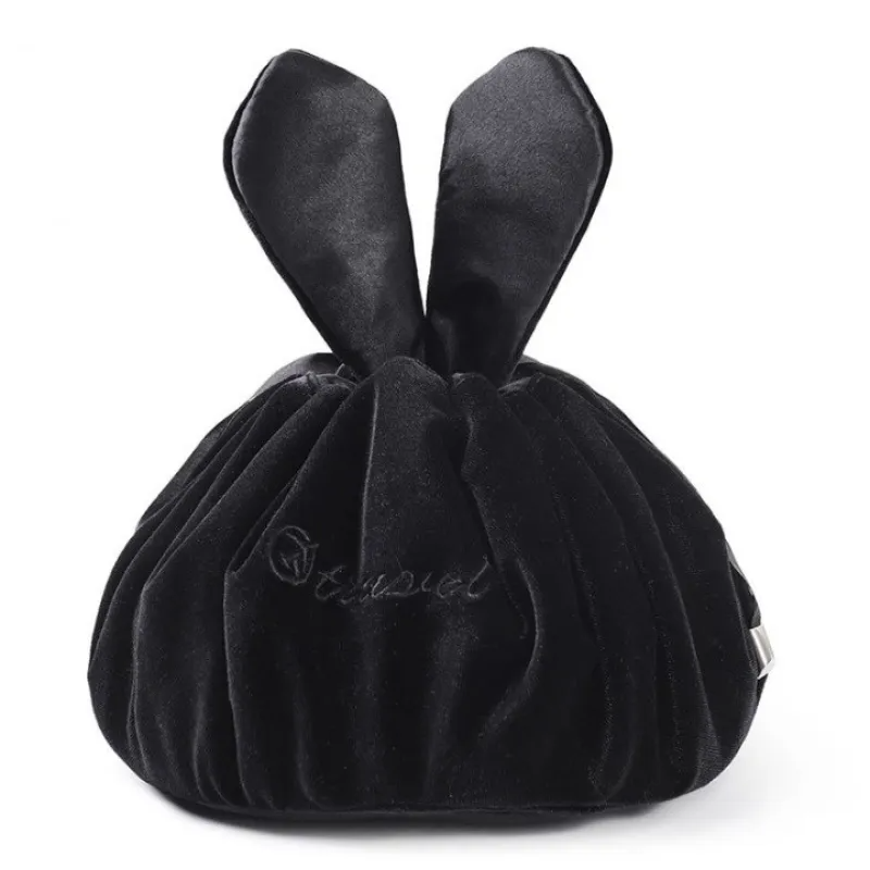 Bolsos de maquillaje para mujer, bolsas de terciopelo con cordón personalizables para esmalte de uñas, bolsas de cosméticos de terciopelo con cordón para mujer