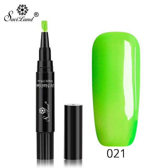 15.12 USD - Saviland 3-in-1 New Gel Nail Polish Pen: Glitter, Easy Application, 60 Colors, UV Hybrid Gel Polish, Easy to Use.
