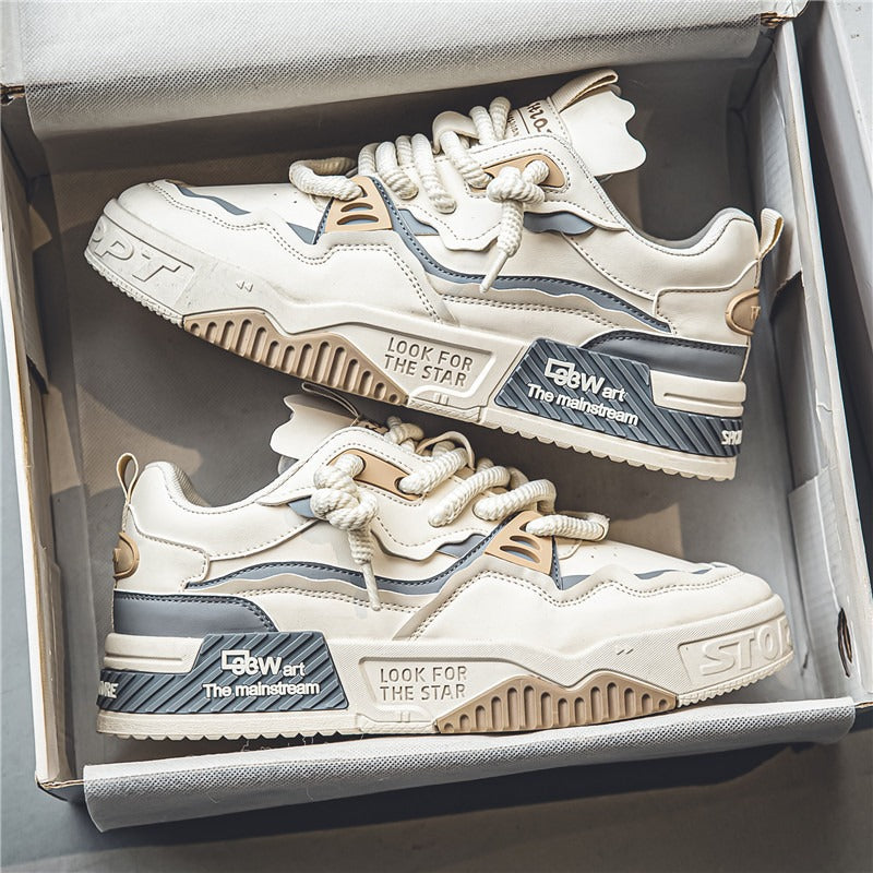 32.58 USD Chaussures plates décontractées polyvalentes à semelle épaisse, antidérapantes, pour jeunes sportifs et tendance.