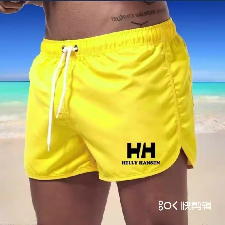 European and American men's fashionable beach shorts, polyester multi-color sports men's three-way shorts, men's beach pants