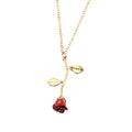 Collar con colgante de rosa roja creativo, regalo ideal para el Día de San Valentín.