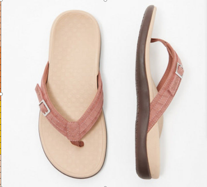 Women's casual indoor slippers with flat PU and metal sole