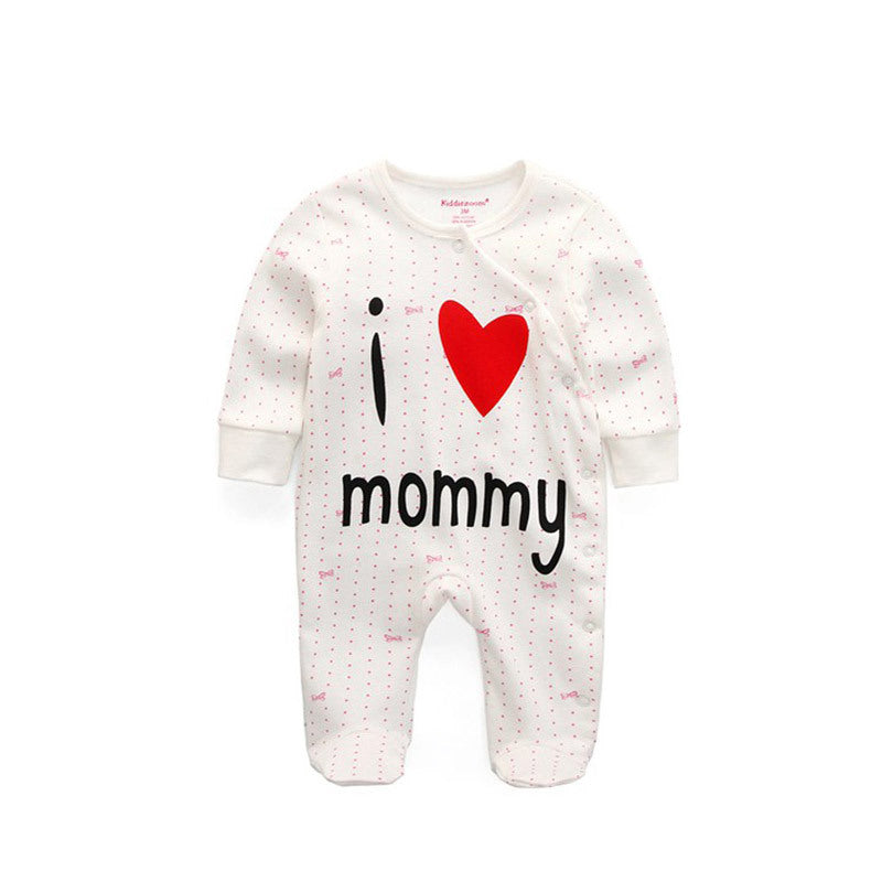 15.13 USD Combinaison bébé en pur coton à double boutonnage pour nouveau-né, vêtements pour enfants à porte fermée