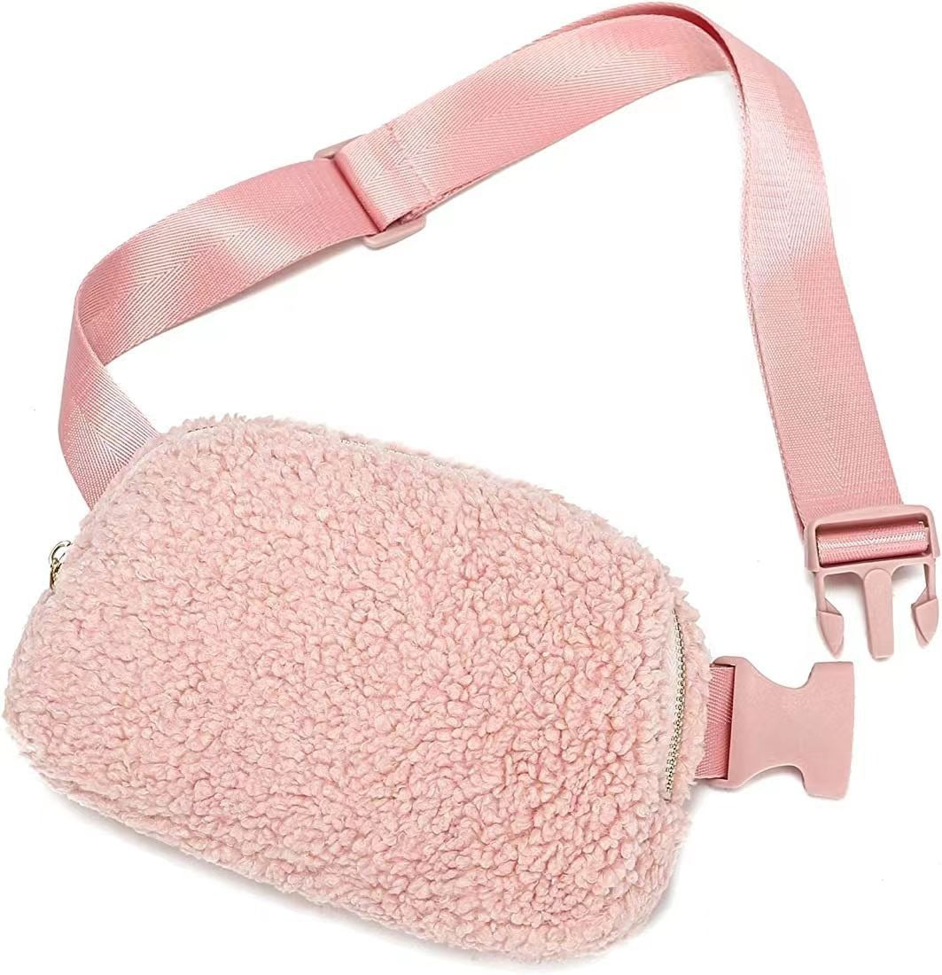 Bolso de peluche elegante para mujer, riñonera deportiva, bolso mensajero, bolsa de deporte exterior para mujeres.