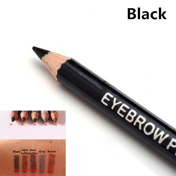 $13.74 - Women's Leopard Eyebrow Pencil, Waterproof, Black, Brown, Coffee Color, with Brush, Eye Makeup Tool