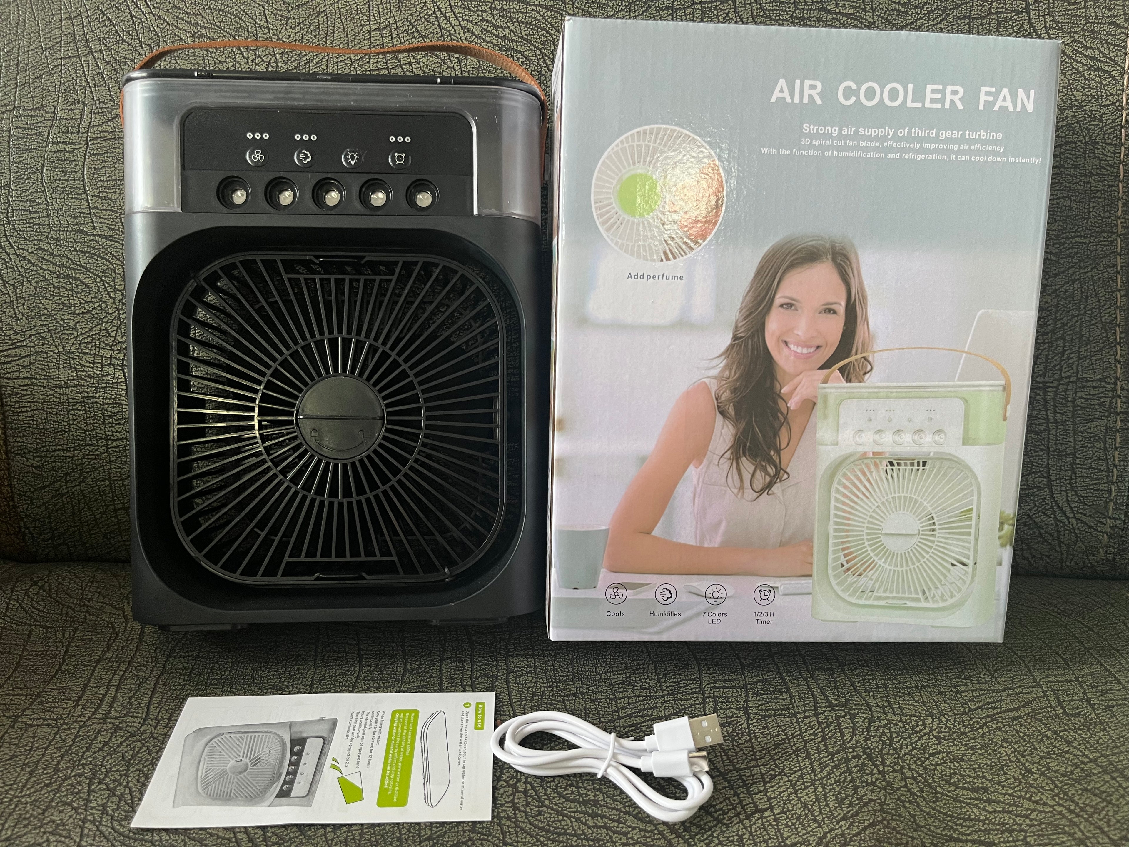 Ventilateur de bureau électrique, refroidisseur d'air, ventilateur à brumisation d'eau, climatiseur portable, ventilateur humidificateur USB, mini humidificateur d'air