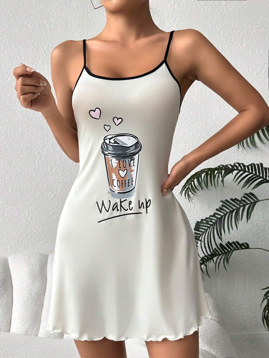 $17.47 - Sexy Lingerie: Erotic Multicolored Printed Chemise