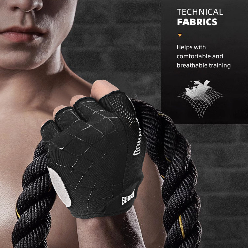 17,44 USD - Gants en forme de toile d'araignée avec paume renforcée antidérapante et résistante à l'usure, et tissu éponge pour essuyer la transpiration.