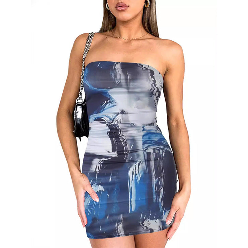 $17.47 - Women's Strapless Printed Bodycon Dress