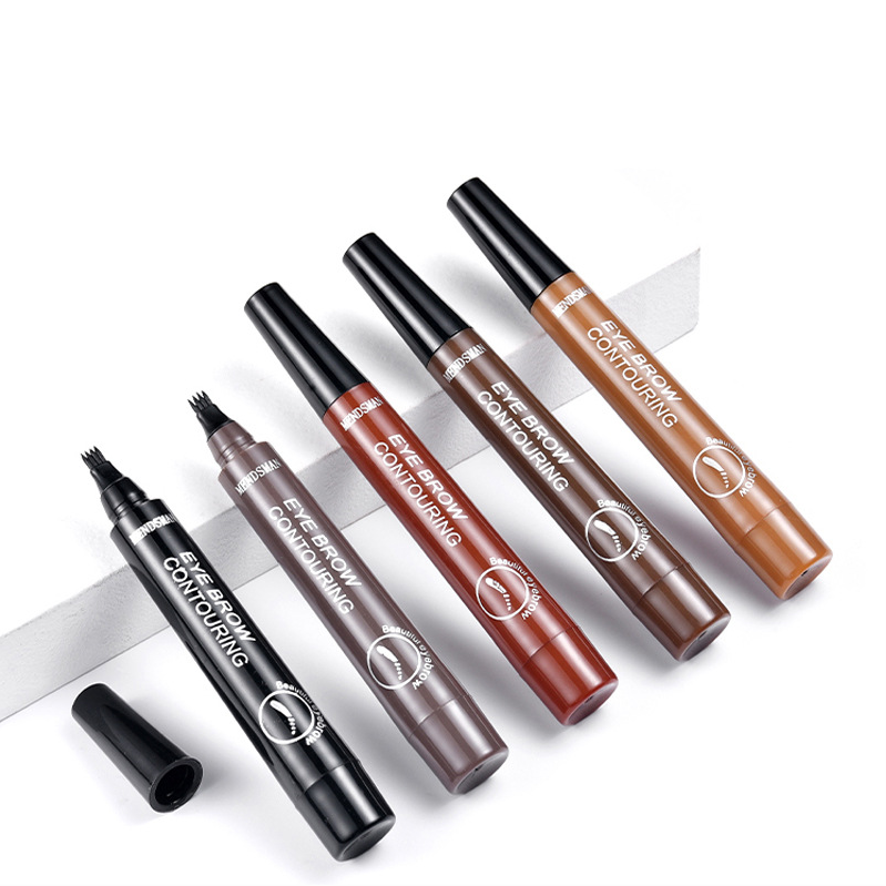 Long-lasting liquid eyebrow pencil, 5 colors, waterproof, for microblading and tattooing. Fork-tip eyebrow pencil.