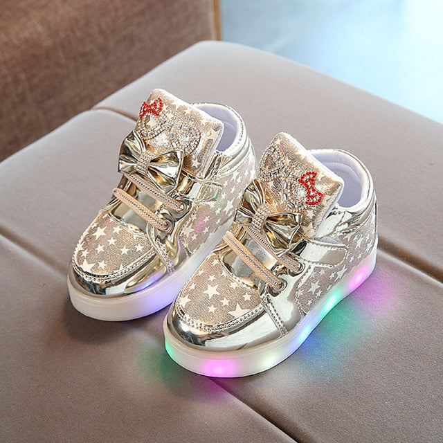 Chaussures pourj bébés et tout-petits, baskets tendance pour enfants, filles et garçons, chaussures lumineuses et colorées à étoiles, chaussures décontractées pour enfants.