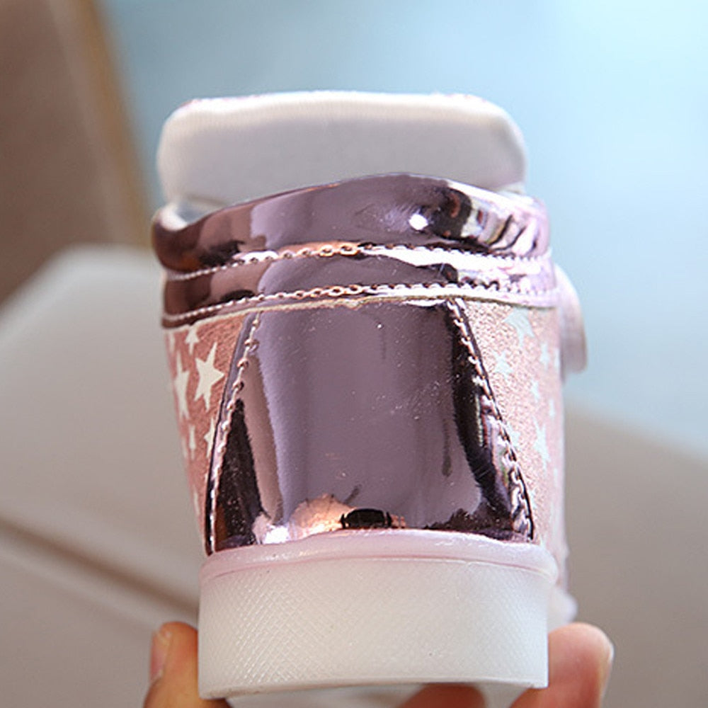 Chaussures pourj bébés et tout-petits, baskets tendance pour enfants, filles et garçons, chaussures lumineuses et colorées à étoiles, chaussures décontractées pour enfants.