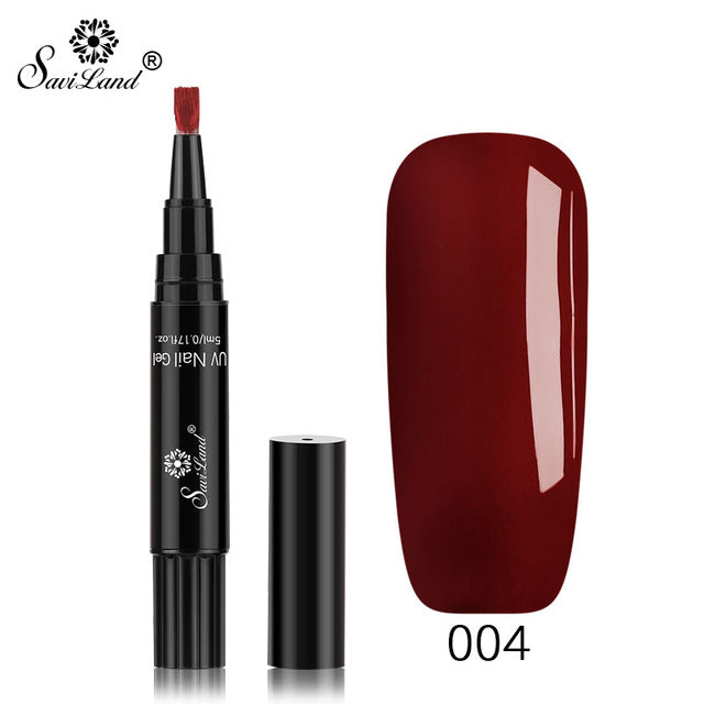 15.12 USD - Saviland 3-in-1 New Gel Nail Polish Pen: Glitter, Easy Application, 60 Colors, UV Hybrid Gel Polish, Easy to Use.