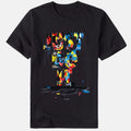 16.51 USD - "JUST DO IT" colorful round-neck printed t-shirt for men and women, meaning "fais-le."