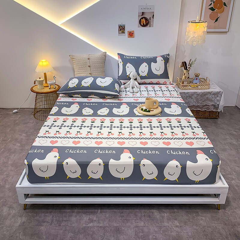 23,29/26,76/29,08 USD - Drap-housse en coton élastique à motifs géométriques, housse de matelas élastique, ensemble de literie Queen/King